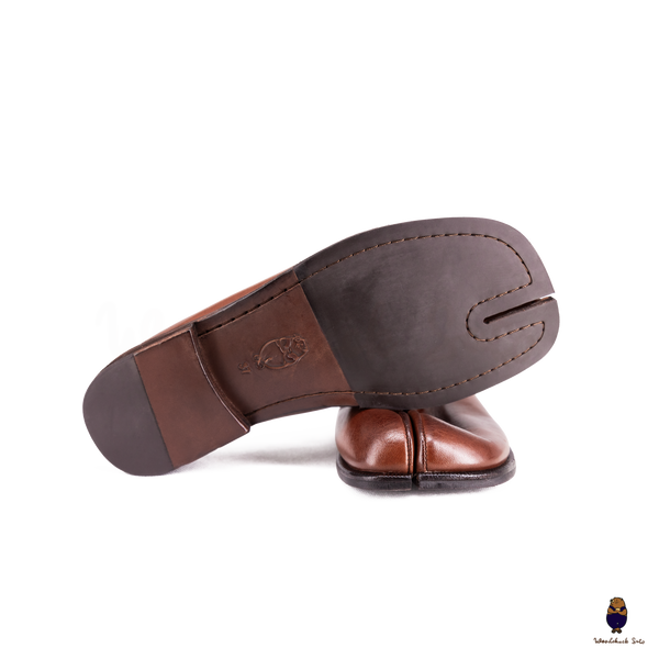 WoodchuckSato Brown Vintage Horse Leather Tabi Mules 35-48