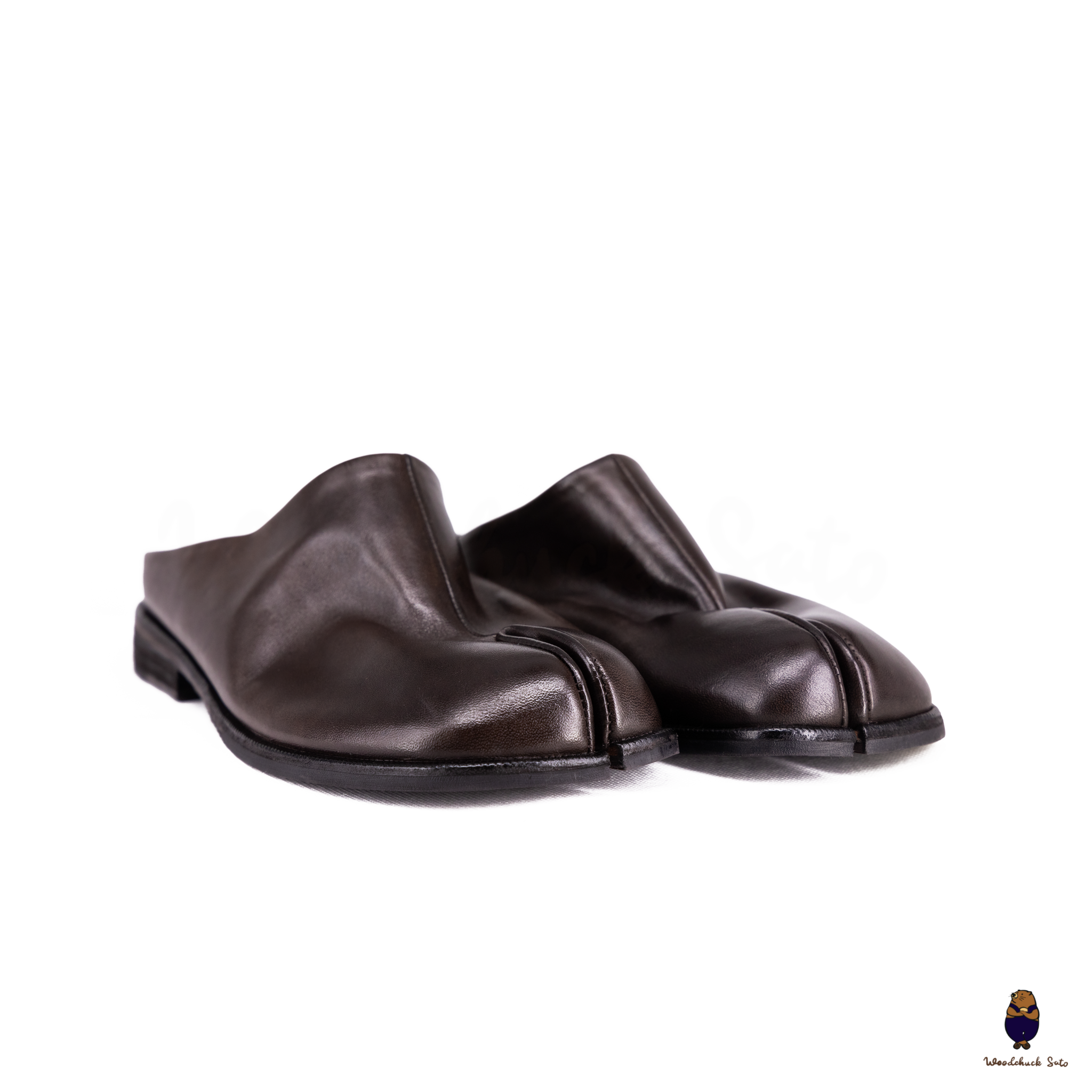 Woodchuck Sato Dark Espresso Vintage Horse Leather Tabi Mules EU 35–48