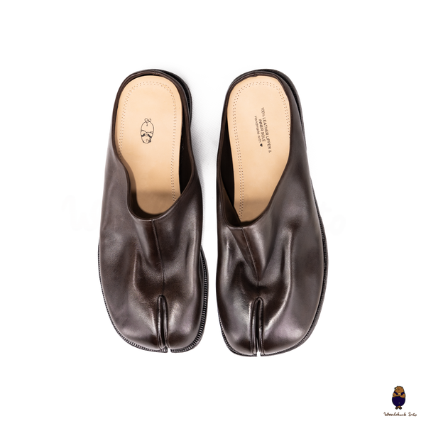 Woodchuck Sato Dark Espresso Vintage Horse Leather Tabi Mules EU 35–48