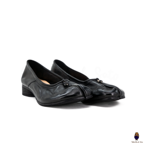 WoodchuckSato Black Horse Leather Tabi 3cm Heels