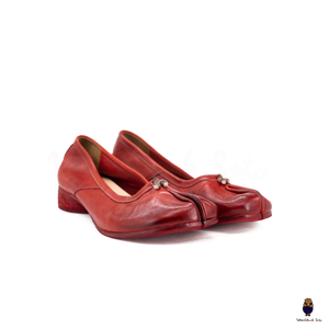 WoodchuckSato Red Horse Leather Tabi 3cm Heels