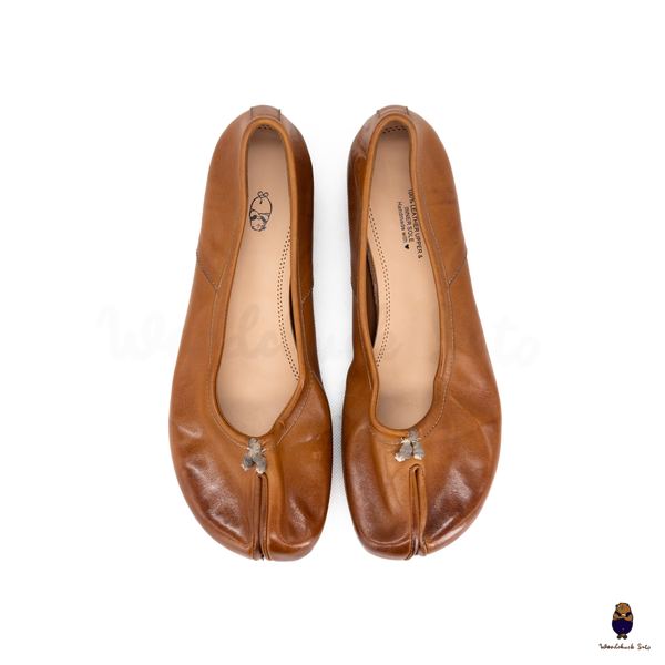 WoodchuckSato Tan Horse Leather Tabi 3cm Heels