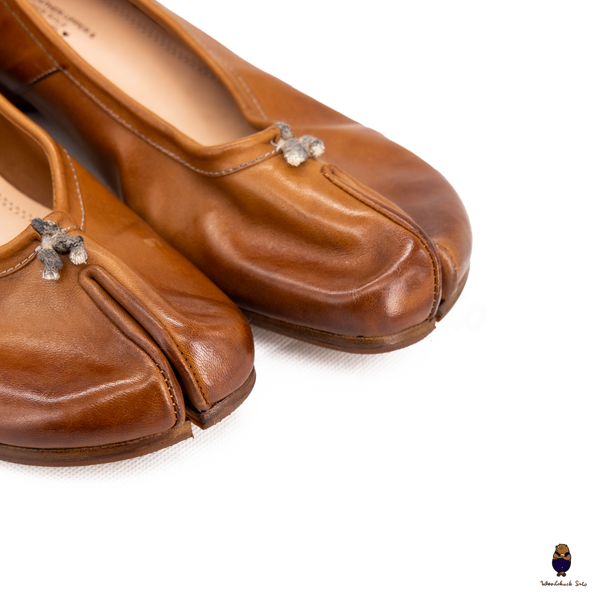 WoodchuckSato Tan Horse Leather Tabi 3cm Heels