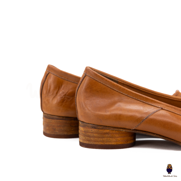 WoodchuckSato Tan Horse Leather Tabi 3cm Heels