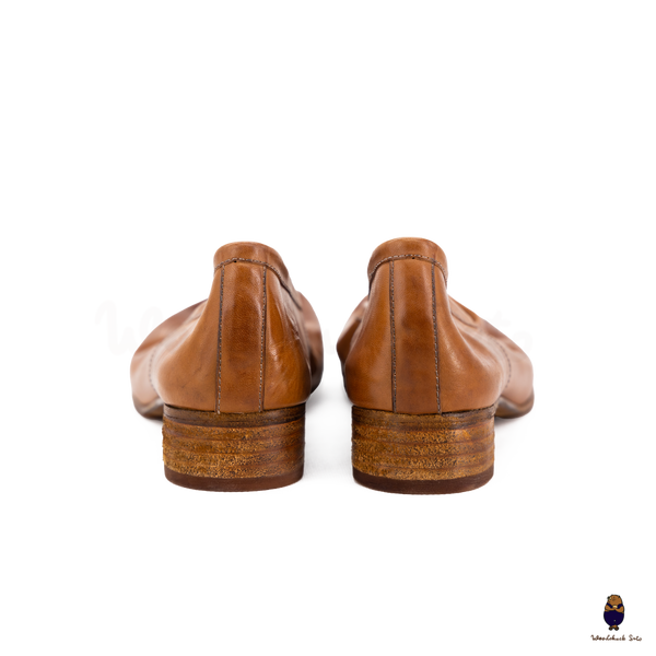 WoodchuckSato Tan Horse Leather Tabi 3cm Heels