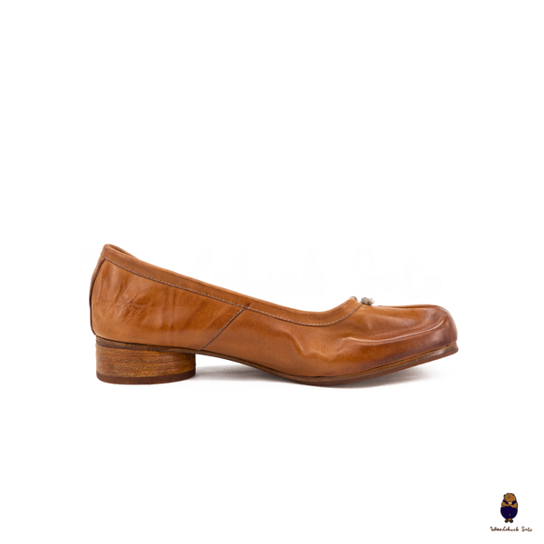 WoodchuckSato Tan Horse Leather Tabi 3cm Heels
