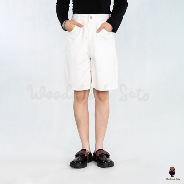 WoodchuckSato Black Fold-Heel Edge-Beaded Cowhide Leather Tabi Loafers with Removable Red Strap and Chunky Sole