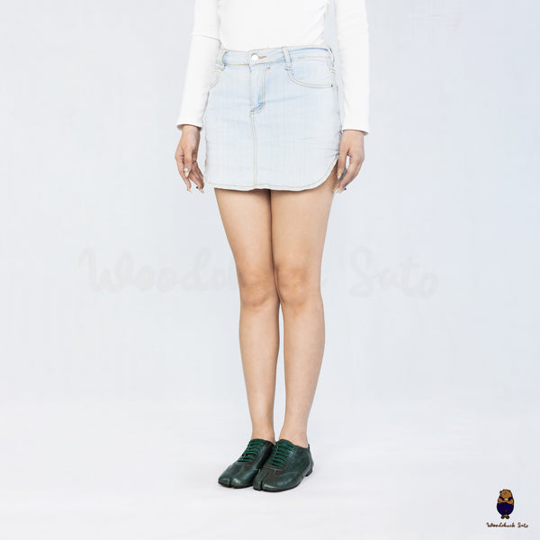 WoodchuckSato Dark Green Cow Leather German Trainer Tabi Sneakers