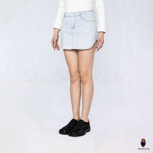 WoodchuckSato Black Leather & Suede Platform Tabi Lace-Up Shoes