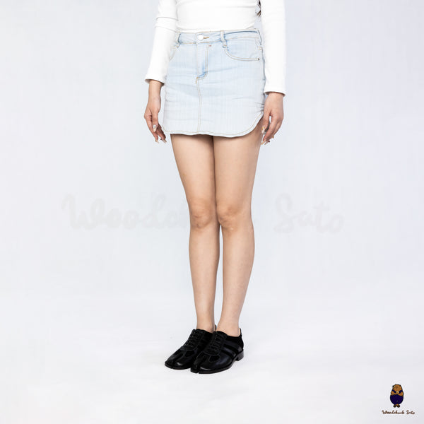 WoodchuckSato Black Leather & Suede Tabi Lace-Up Shoes