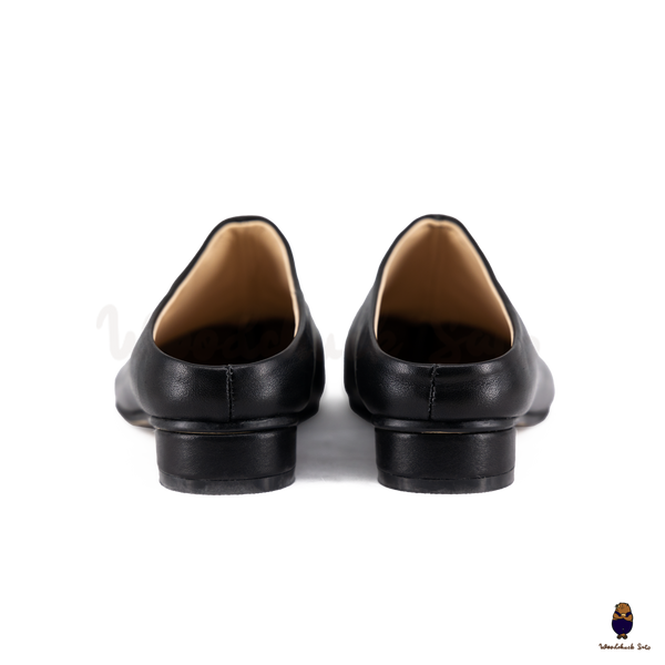 WoodchuckSato Black Grained Calf Leather Tabi Mule