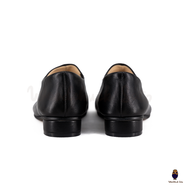 WoodchuckSato Black Grained Calf Leather Tabi Slip-On Shoes