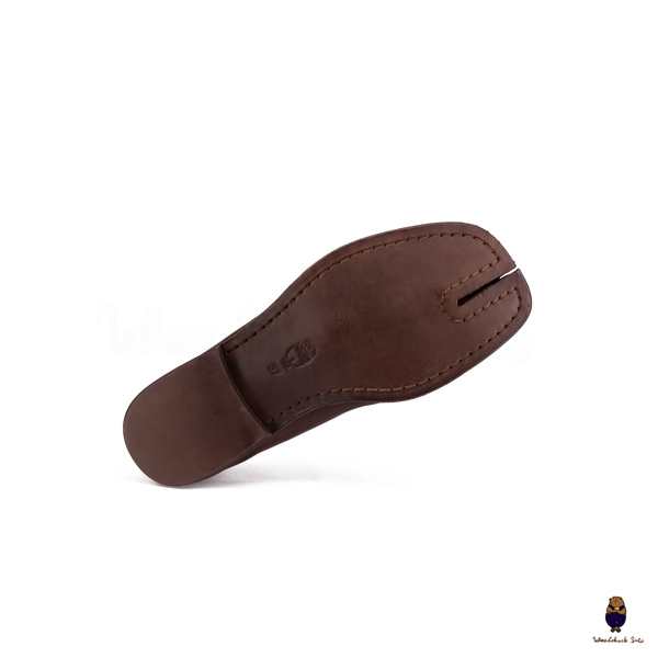 WoodchuckSato Chestnut Brown Leather Tabi Mary Jane Shoes