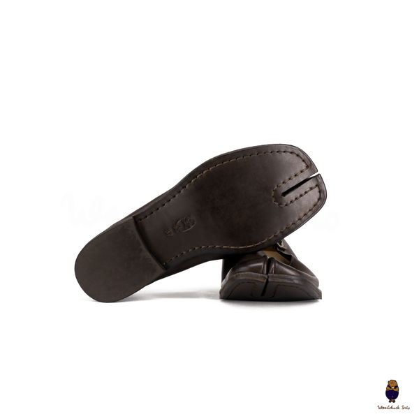 WoodchuckSato Espresso Brown Leather Tabi Mary Jane Shoes