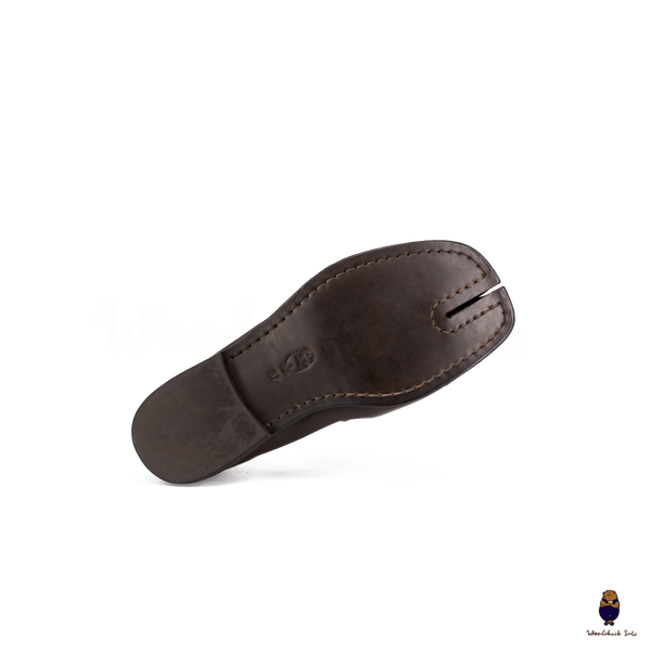 WoodchuckSato Espresso Brown Leather Tabi Mary Jane Shoes