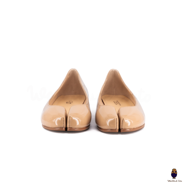 WoodchuckSato Nude Patent Cow Leather Tabi Ballet Flats