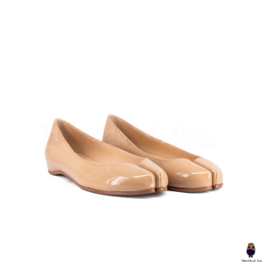 WoodchuckSato Nude Patent Cow Leather Tabi Ballet Flats