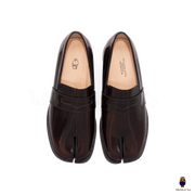 WoodchuckSato Espresso Brown Edge-Beaded Cow Leather Penny Strap