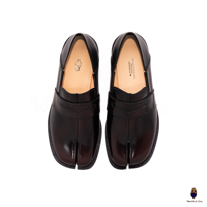 WoodchuckSato Espresso Brown Fold-Heel Edge-Beaded Cowhide Leather