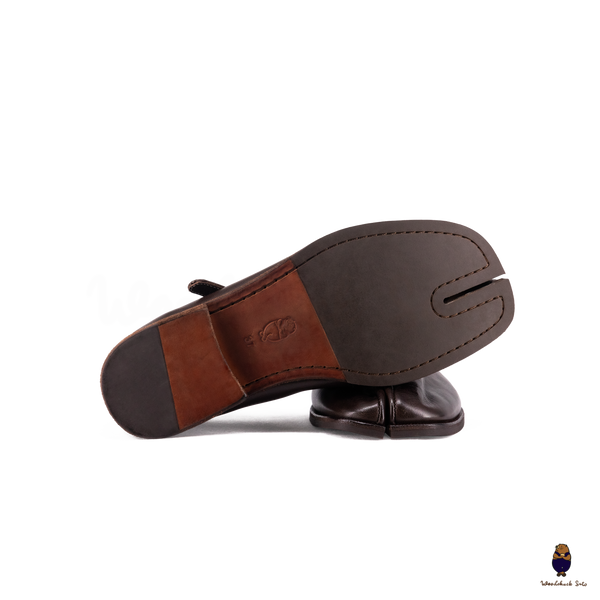 WoodchuckSato Espresso Brown Leather Tabi Mary Jane Shoes