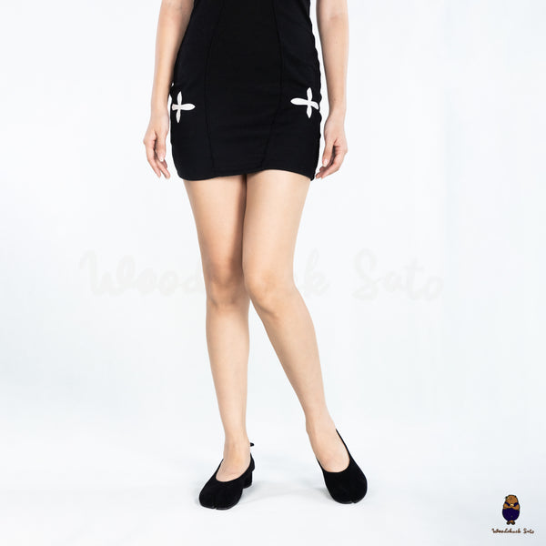 WoodchuckSato Black Suede Tabi Low Heel Pumps