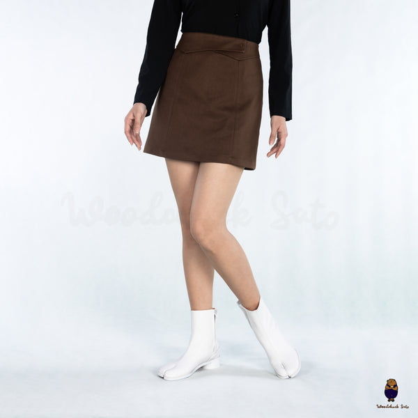WoodchuckSato White Cow Leather Tabi Ankle Boots with 3 cm Heel
