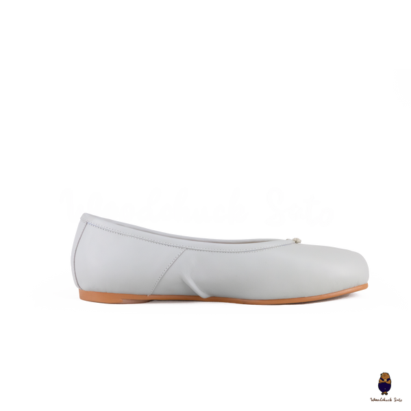 WoodChuckSato Women's Men's Blue Tabi Split-Toe "Distressed" Leather Ballet Flats Sizes EU 35-45
