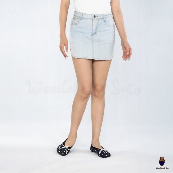 WoodchuckSato Black Polka Dot Vegan Bow Tabi Ballet Flats