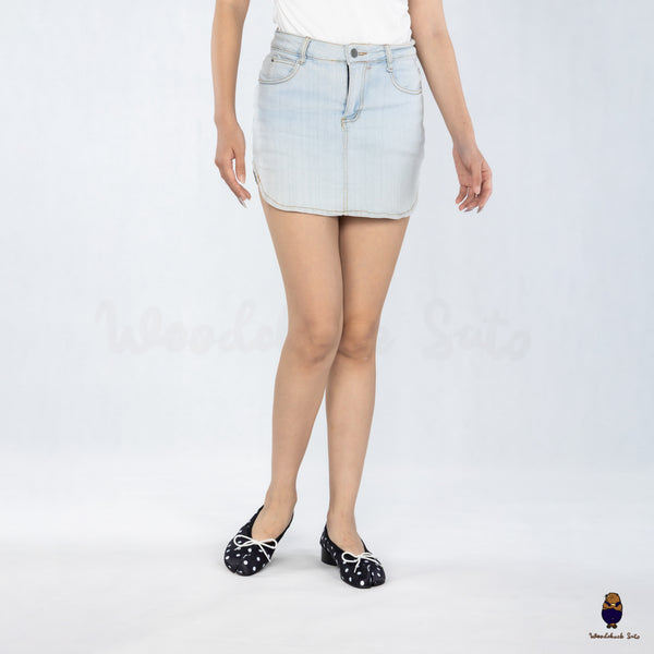 WoodchuckSato Black Polka Dot Vegan Bow Tabi Ballet Heels