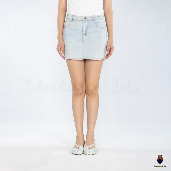WoodchuckSato Mina Blue Floral Open-Side Tabi Heels