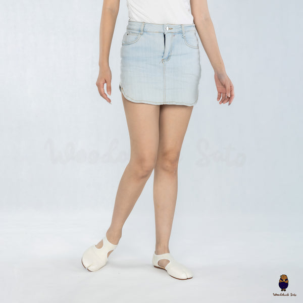 WoodchuckSato Ivory Leather & Lace Mesh Tabi Cut-Out Flats