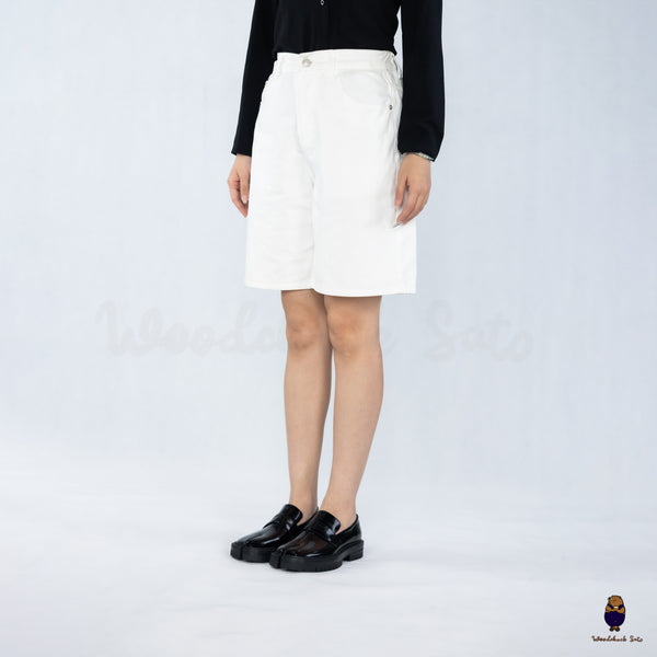 WoodchuckSato Black Fold-Heel Edge-Beaded Cowhide Leather Tabi Loafers with Removable Blue Strap and Chunky Sole