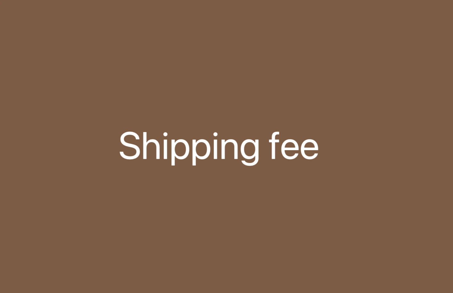 Shipping fee for fast/remote area