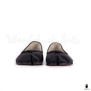 WoodChuckSato Bailarinas de satén con puntera dividida para hombre, color negro, Tabi, tallas EU 35-45