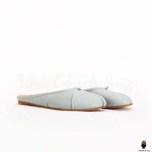 WoodChuckSato Scarpe da sabot da balletto in pelle "invecchiata" Tabi da uomo azzurre con punta divisa taglie EU 35-45