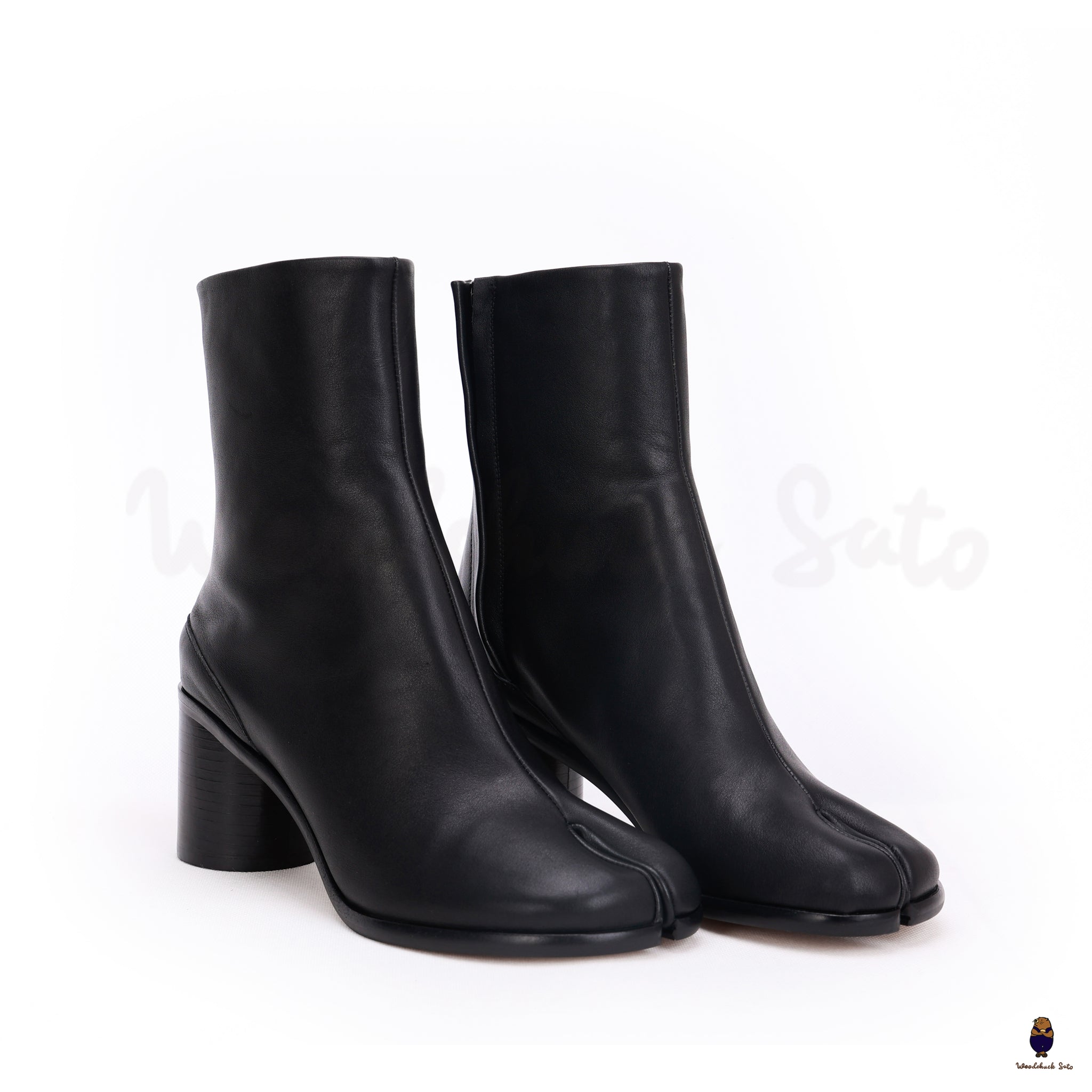 Neue Tabi Split-Toe Leder Herren Damen Stiefel Kalbsleder EU35-48 6cm Absatz verbesserte Version