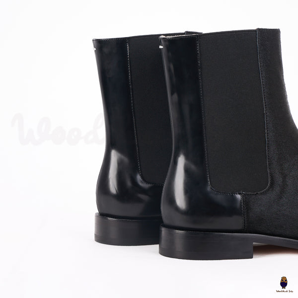 Tabi split toe man/women’s leather horse hair boots EU35-47