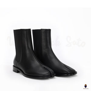 Bottines tabi Chelsea en cuir Tabi à bout fendu pour hommes/femmes EU 35-47