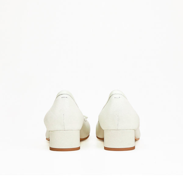 Chaussures plates Mary Jane en cuir à bout fendu Tabi blanc 35-45