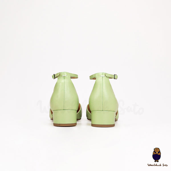 Green Leather summer strap sandals size 35-45