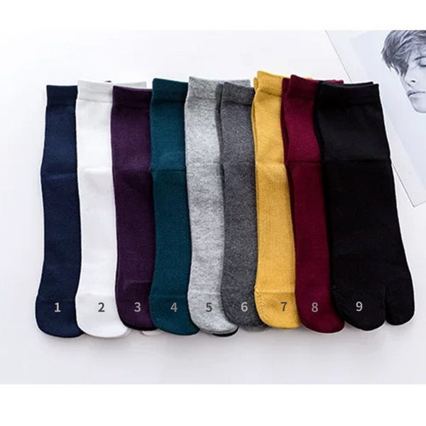 Chaussettes unisexes en coton tabi à bout fendu, tailles EU39-48