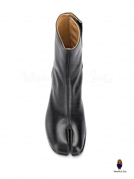 Nouveau Tabi bottes homme femme cuir à bout fendu cuir de veau EU35-48 talon 6 cm version améliorée