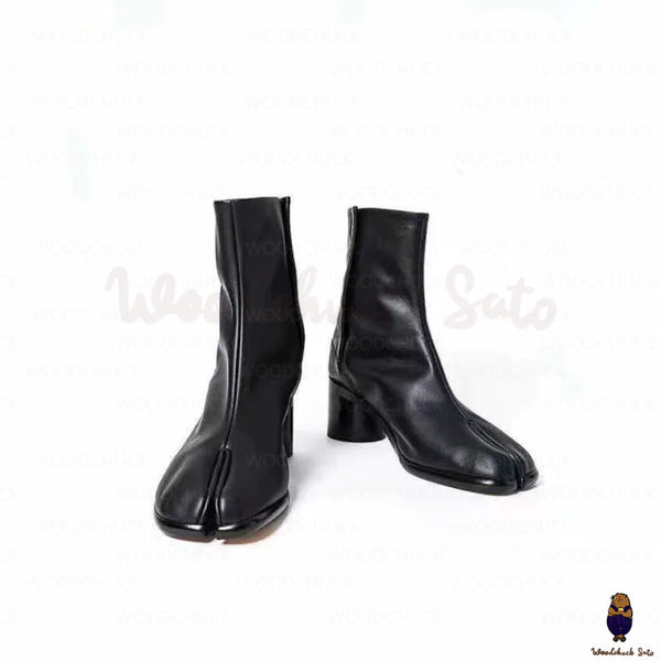 New Tabi split-Toe leather men’s women’s boots calfskin EU36-48 6cm heel improved version